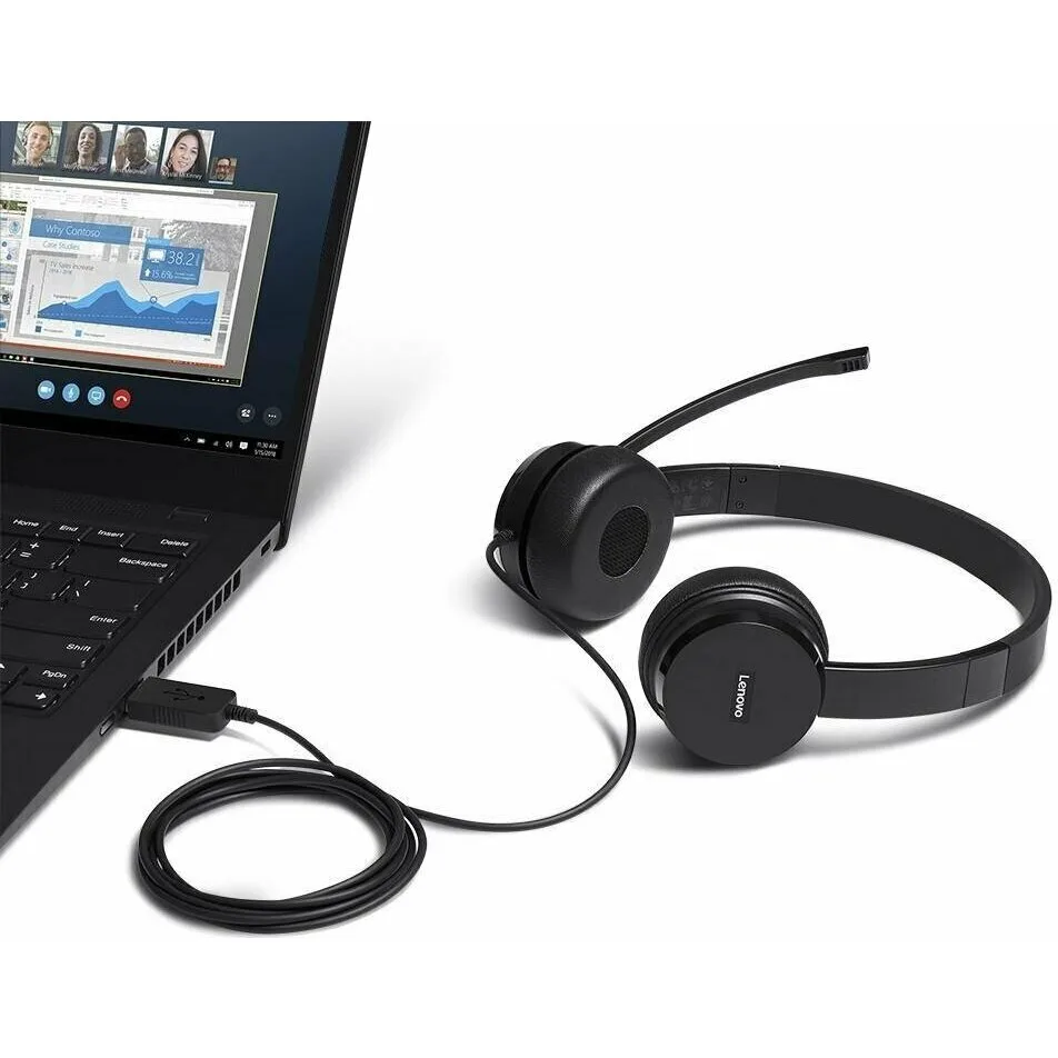 Lenovo 4XD0X88524 наушники 100 Stereo USB Headset (ЛЕНОВО) Lenovo 4XD0X88524 наушники 100 Stereo USB Headset (ЛЕНОВО)
